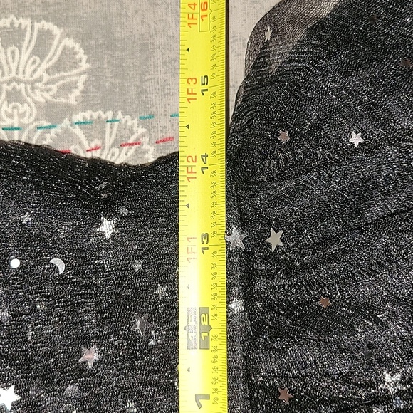 NWT | Hebeos Princess Sheer Sleeve Star Detailed Dress | See Measurements - Picture 12 of 13